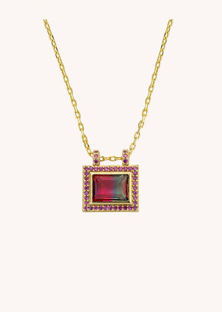 NECKLACE - RUBY WATERMELON EL PASO Or