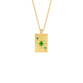 Necklace - Ace Of Clubs Or