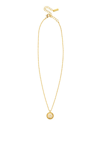 Necklace - Ivory Flower Or