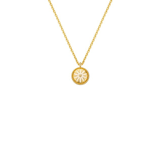 Necklace - Ivory Flower Or