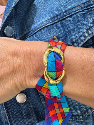 Decembre Cuff And Tartan-Pop Ribbon