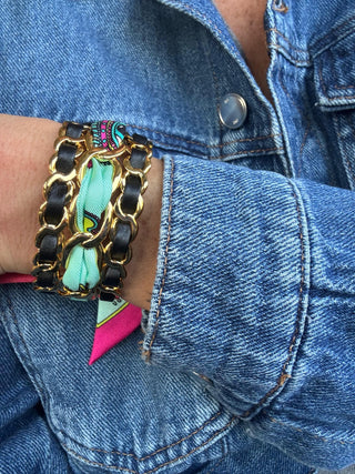 Decembre-Noir Cuff And Luck You-Vertdeau Ribbon