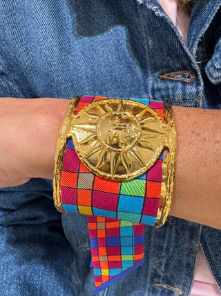 Soleil Cuff And Tartan-Pop Ribbon
