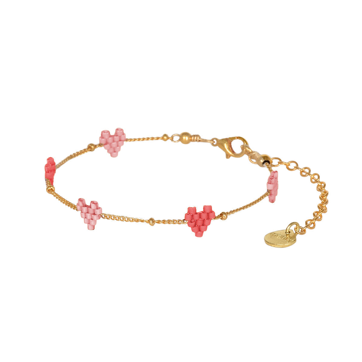 Heartsy Chain gold plated adjustable bracelet 12176