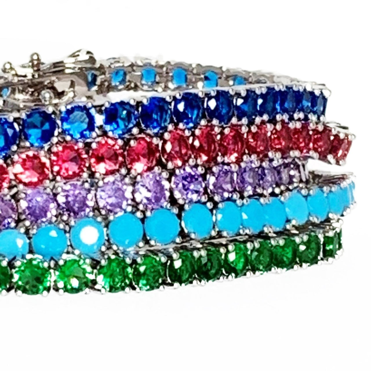 Gigi Tennis Bracelet Cobalt/ Silver