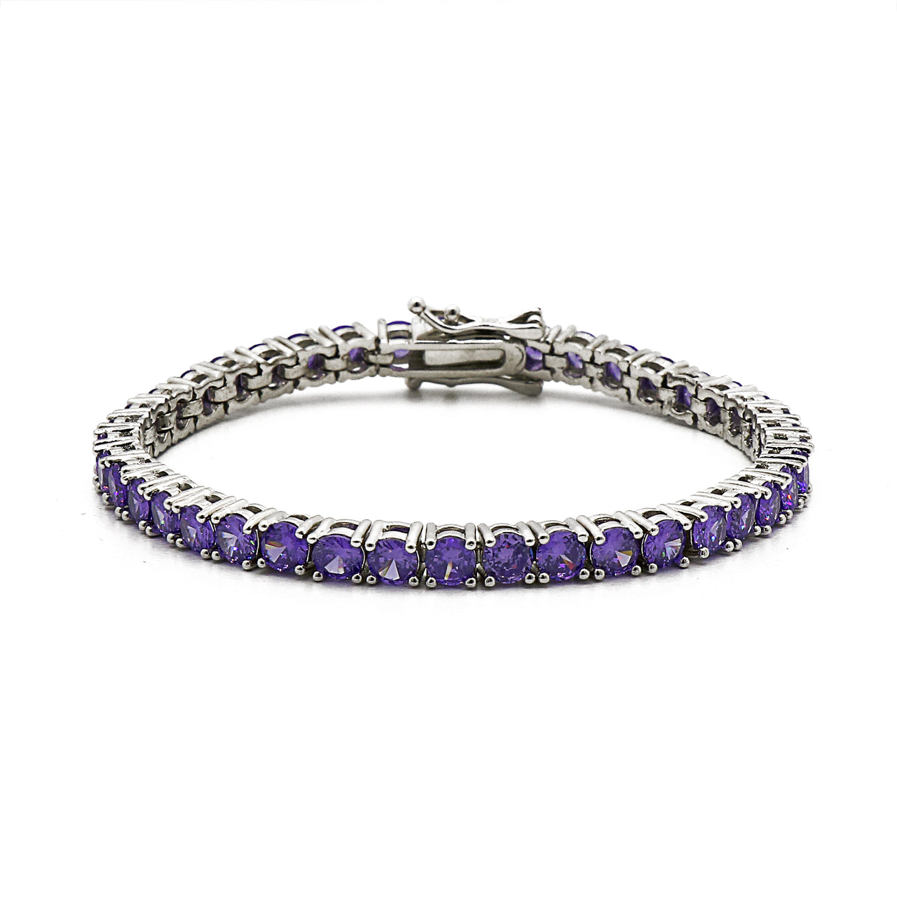 Gigi Tennis Bracelet Lavender/ Silver