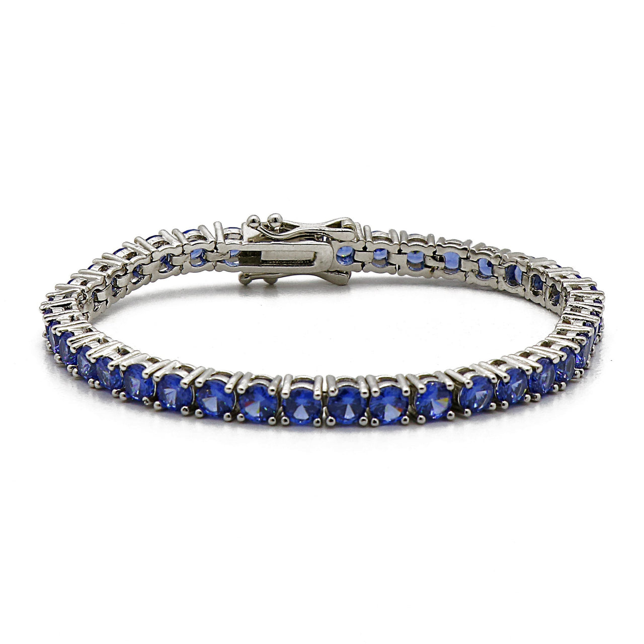 Gigi Tennis Bracelet Royal Blue/ Silver