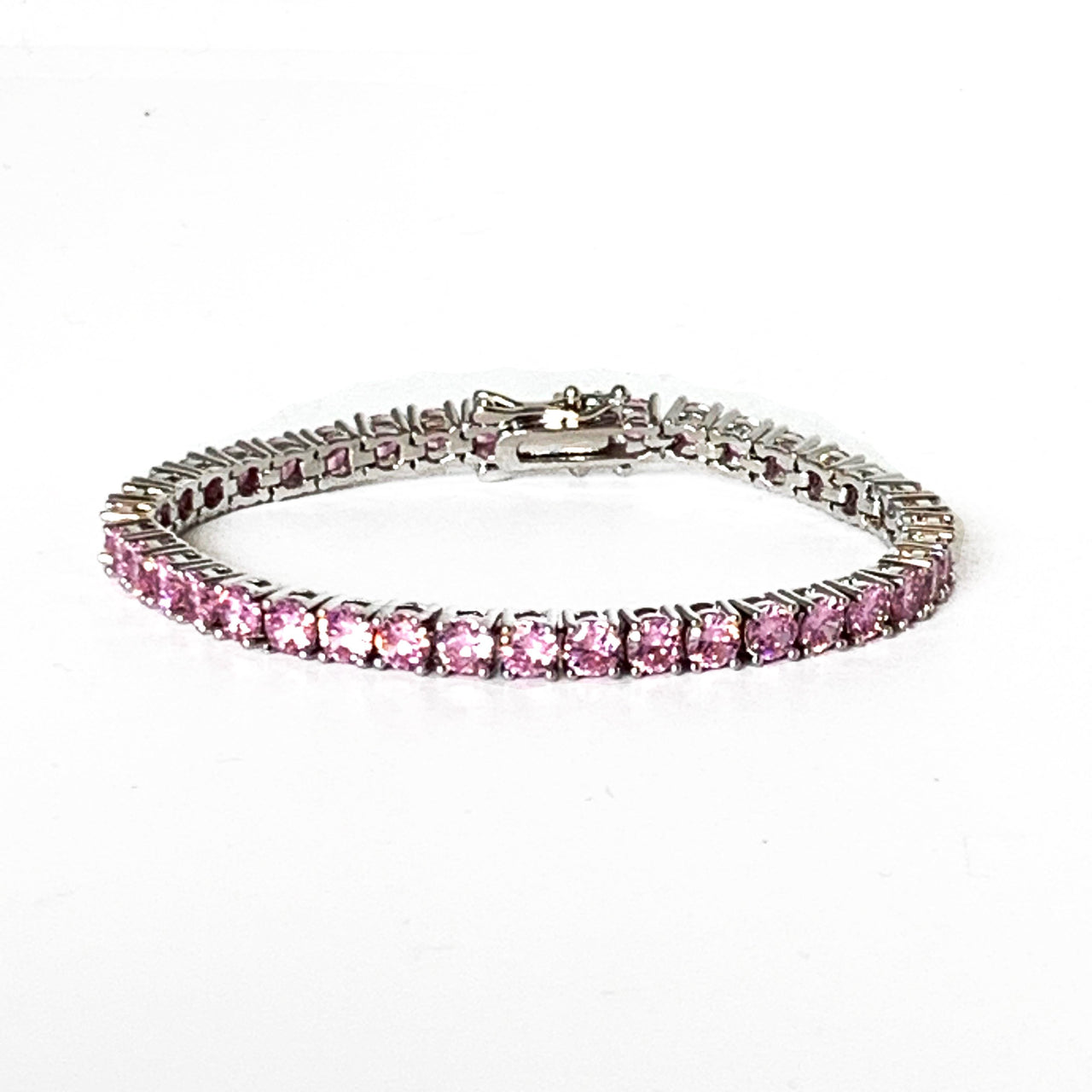 Gigi Tennis Bracelet Blush/ Silver (Medium)