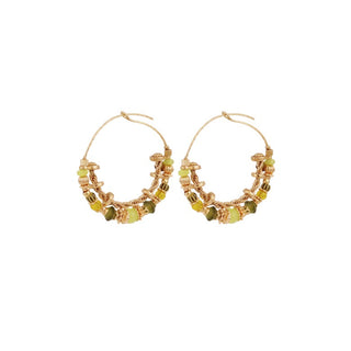 Comedia Serti hoop earrings mini gold