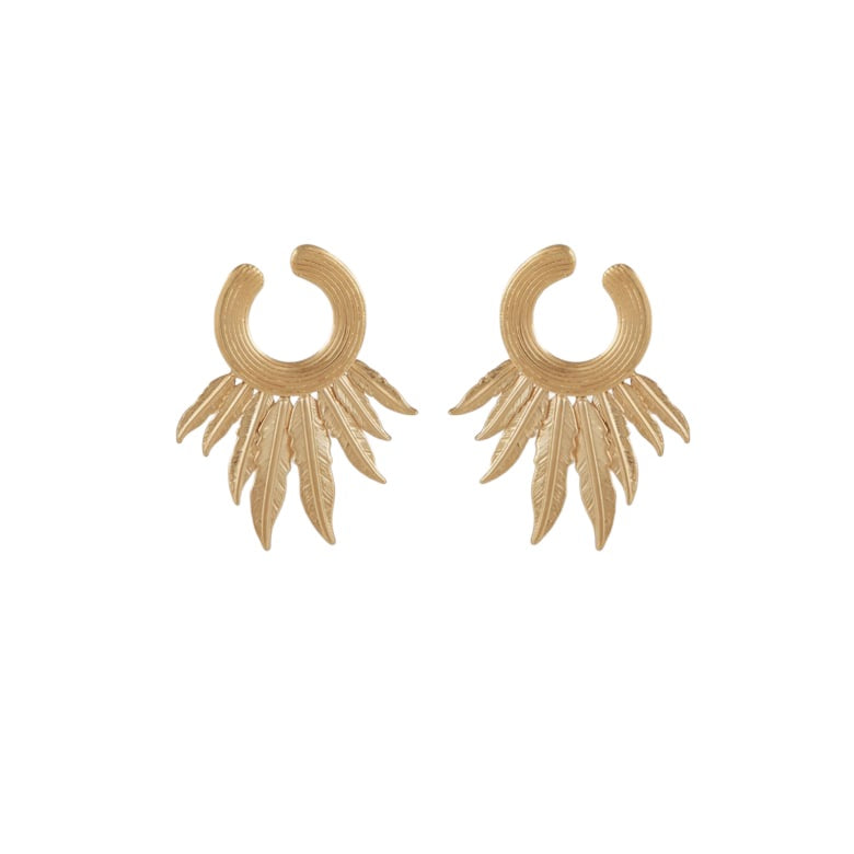 Caracara earrings gold