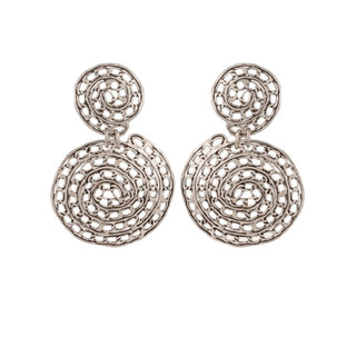 Onde Chain earrings large size silver