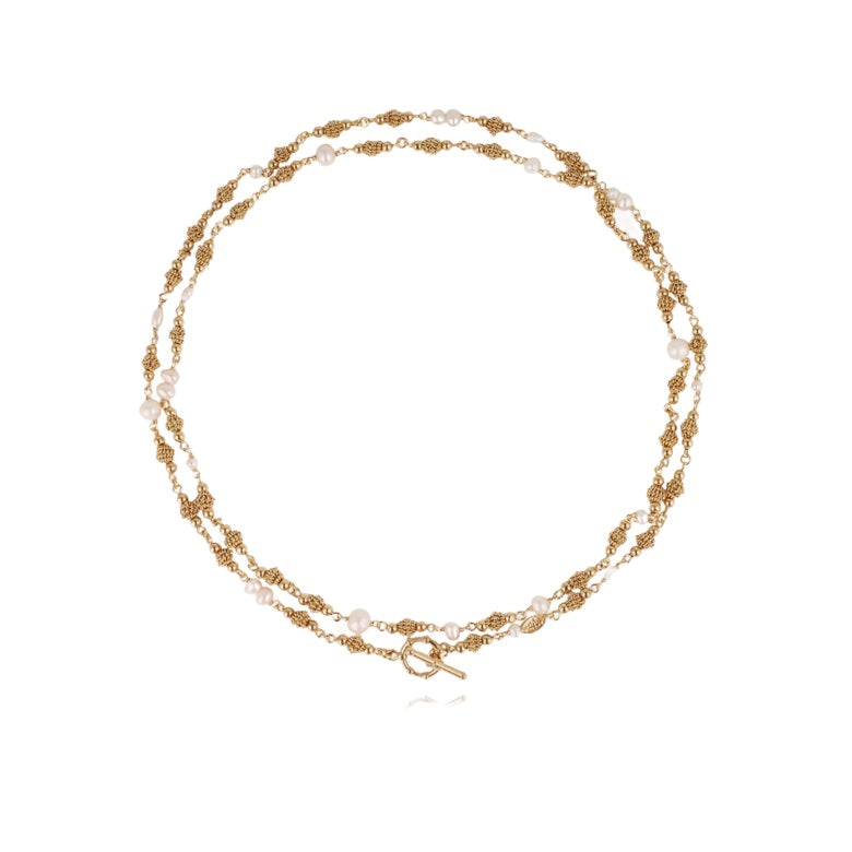Rosario long necklace gold