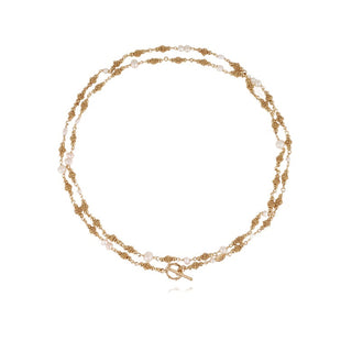 Rosario long necklace gold