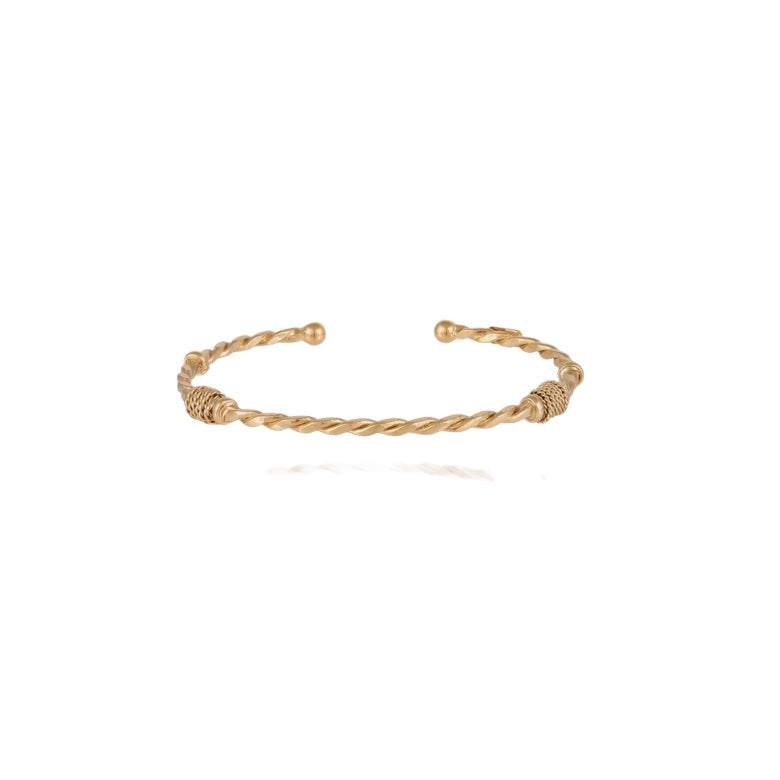 Jonc Torsade bracelet small size gold