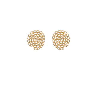 Onde Gourmette studs earrings gold