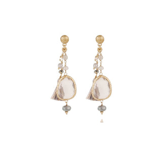 Serti Pondicherie earrings small size gold - Crystal