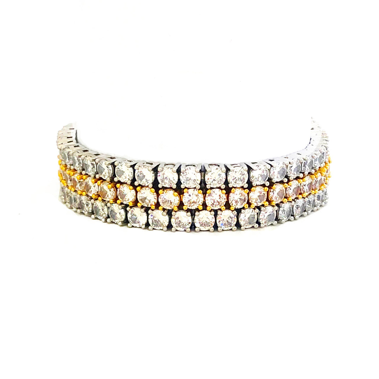 Gigi Tennis Bracelet Crystal/ Gold