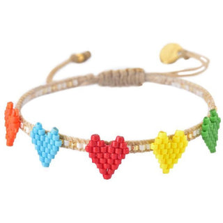 Multi Heart Beaded Bracelet