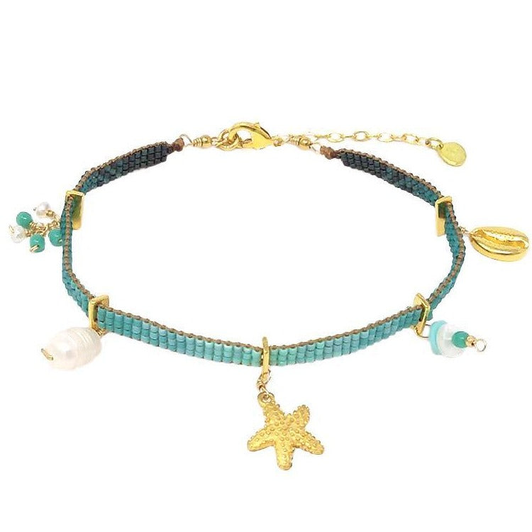 Anklet Ocean Charmy Blue