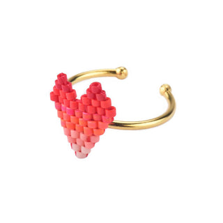 Heart Beaded Ring