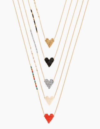 Heartsy Necklace Black