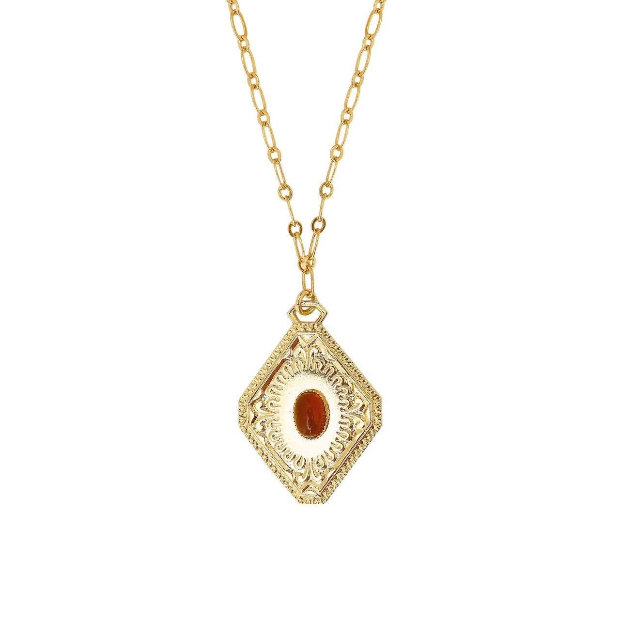 Thaïs long necklace (stone/rhombus)