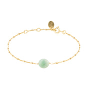Bracelet Chaine Pierre Vert -