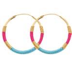 Bo Creoles Turquoise/Rose Fluo -
