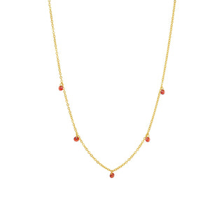 Water  Drops Garnet Necklace 5