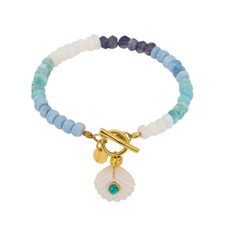 Opal Shell Bracelet Blue