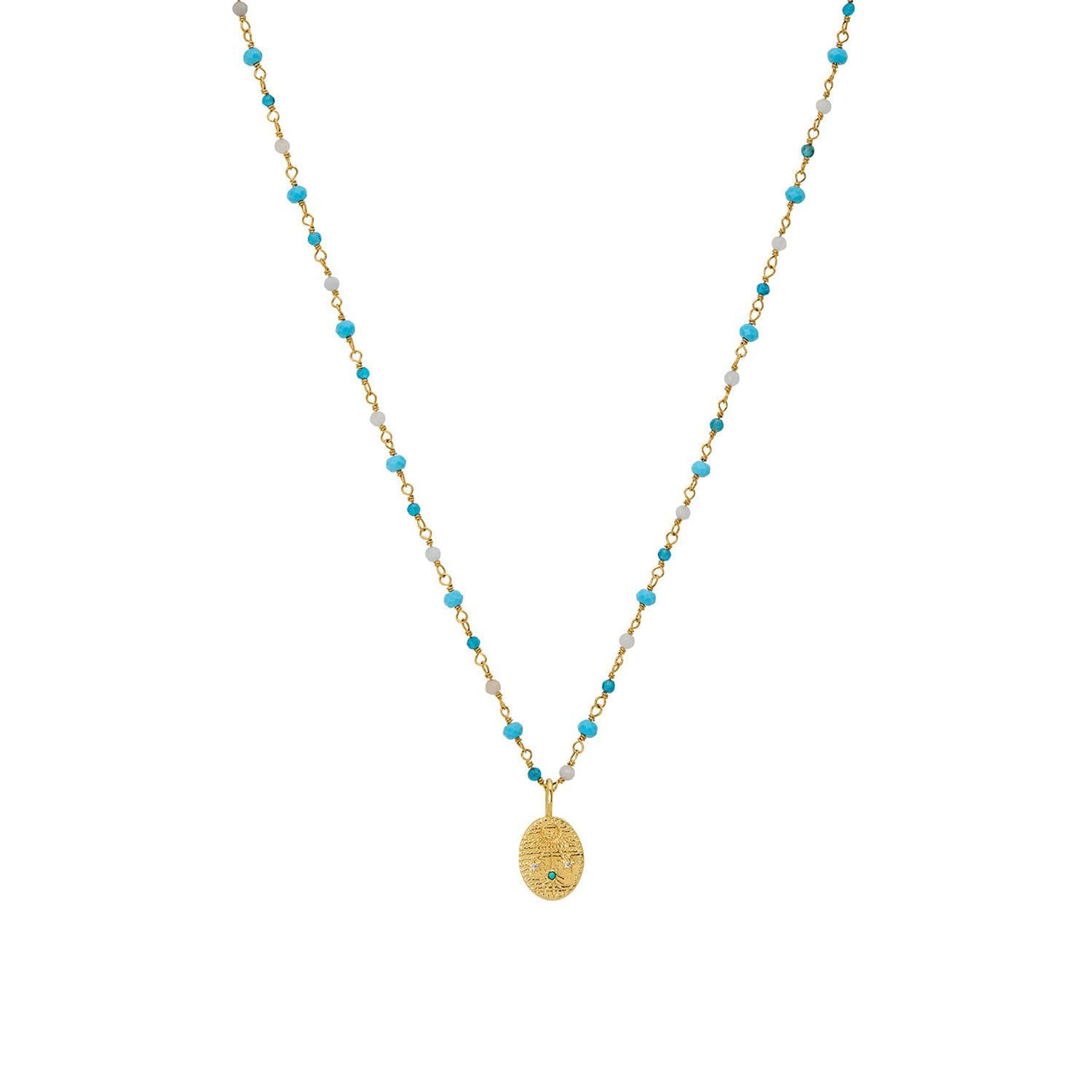 India Shaded Turquoise Long Necklace