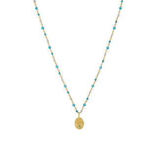 India Shaded Turquoise Long Necklace