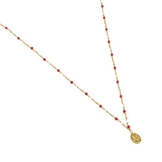 India Shaded Rose Long Necklace