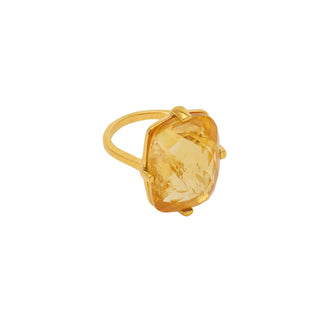 RECTANGLE RING CITRINE