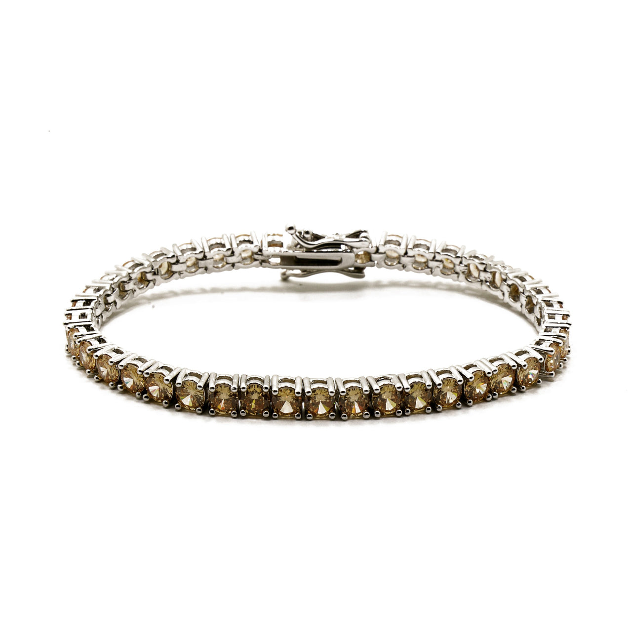 Tennis Bracelet Honey Silver 17Cm