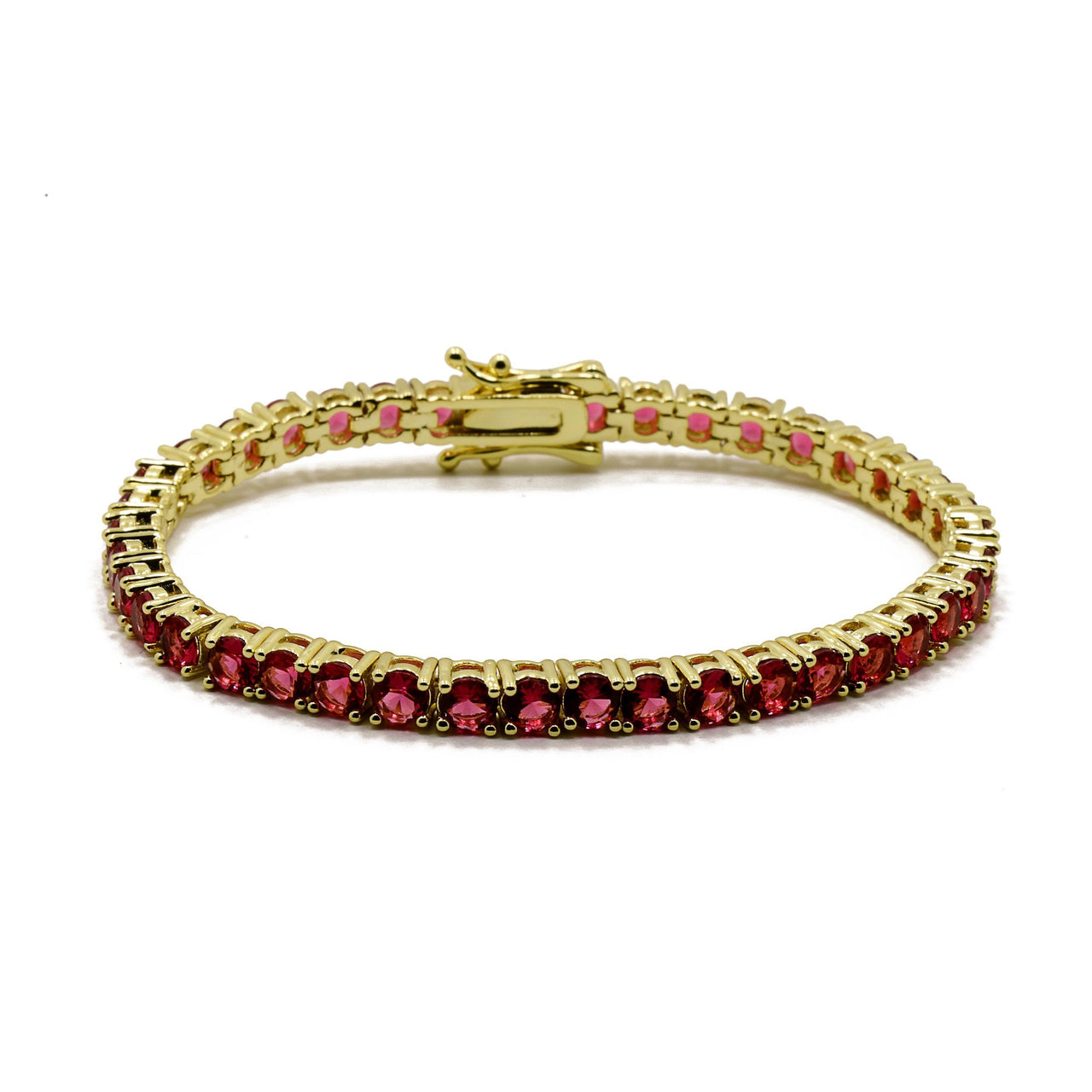 Tennis Bracelet Pink Gold 17Cm