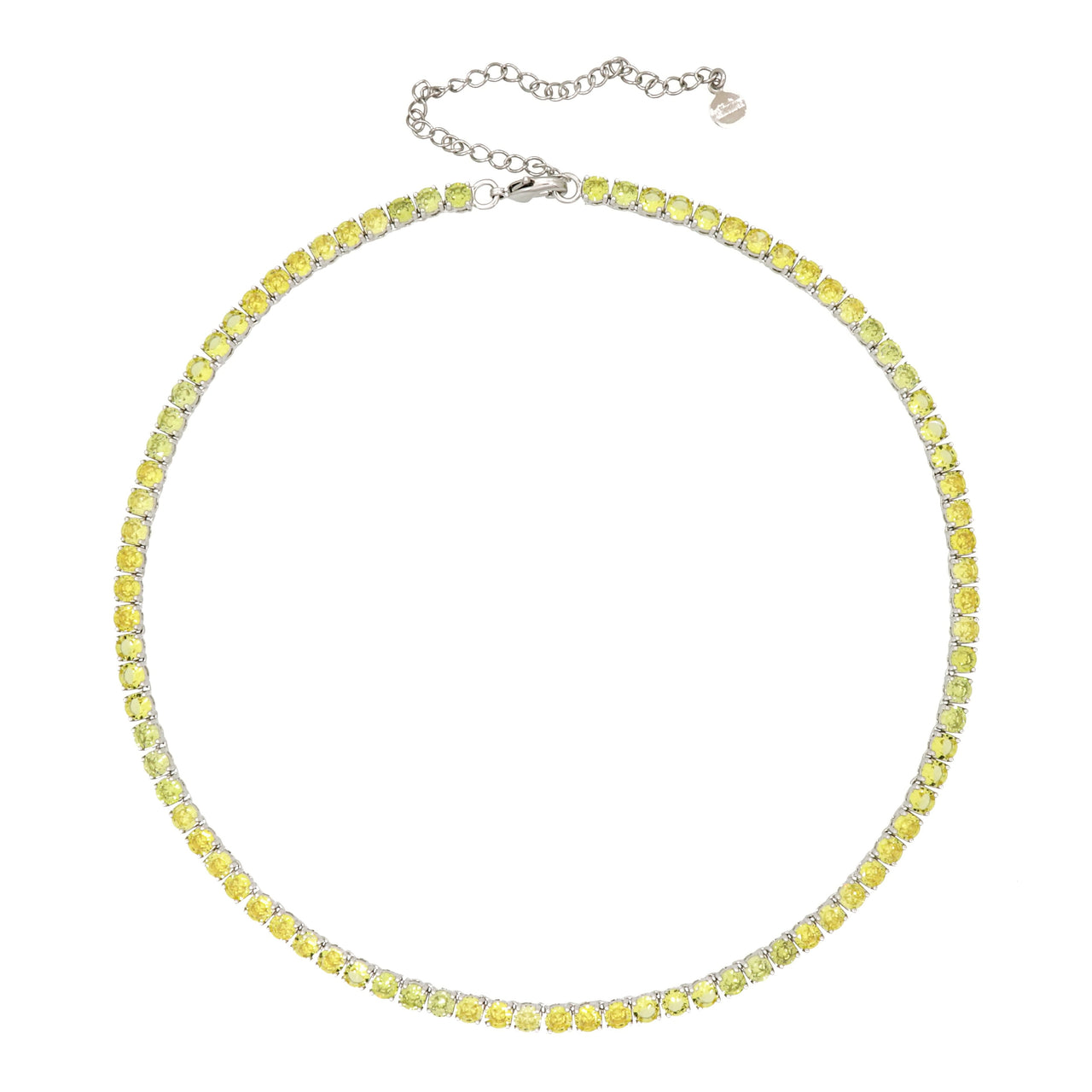 Gigi Tennis Necklace Gradient Yellow/Silver 4mm