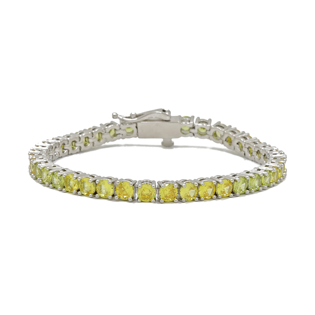 Gigi Tennis Bracelet Gradient Yellow/Silver 4mm