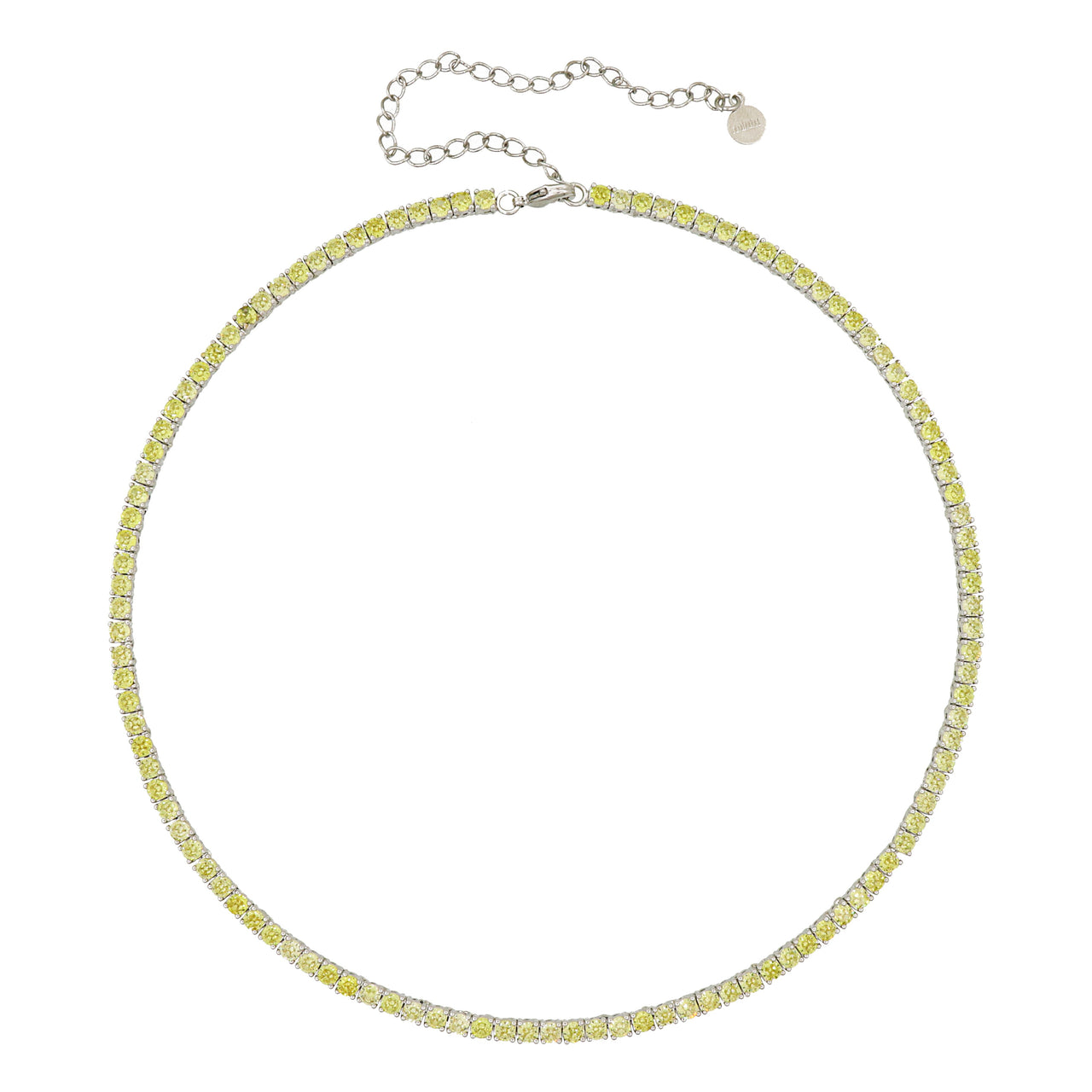 Gigi Tennis Necklace Yellow/Silver 3mm