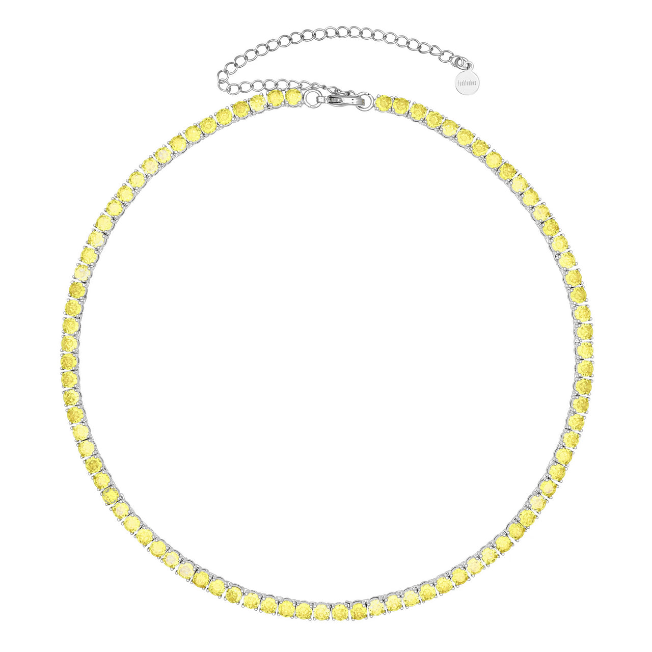 Gigi Tennis Necklace Champagne Silver 4mm