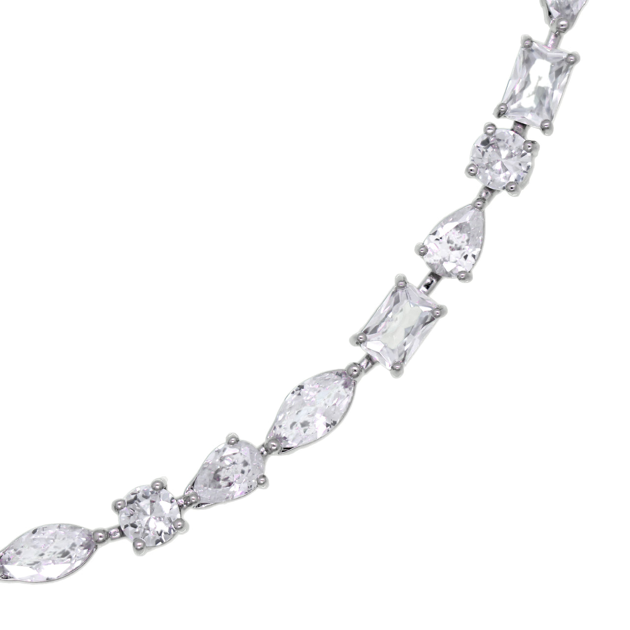 Marilyne Tennis Necklace 5mm White Silver