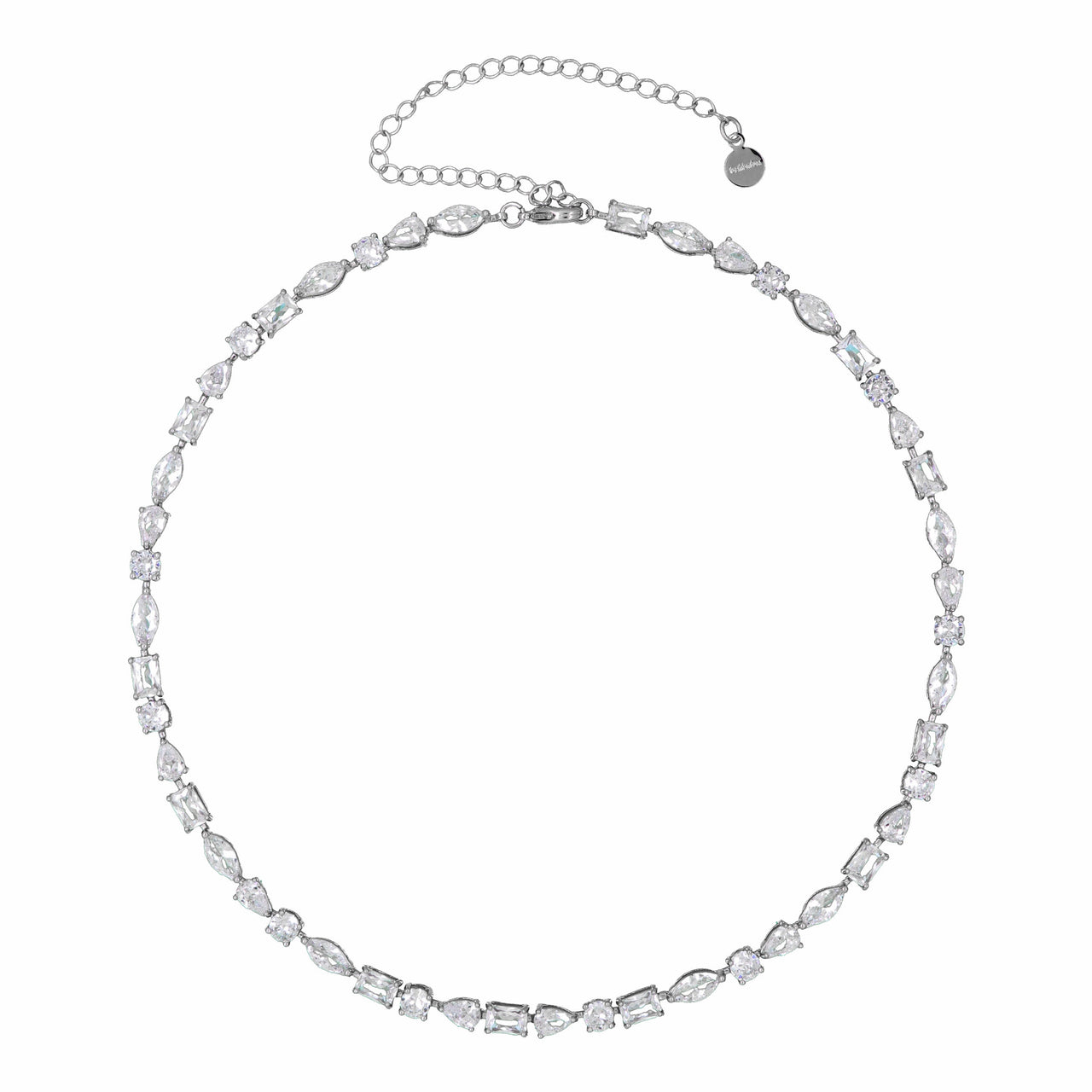 Marilyne Tennis Necklace 5mm White Silver