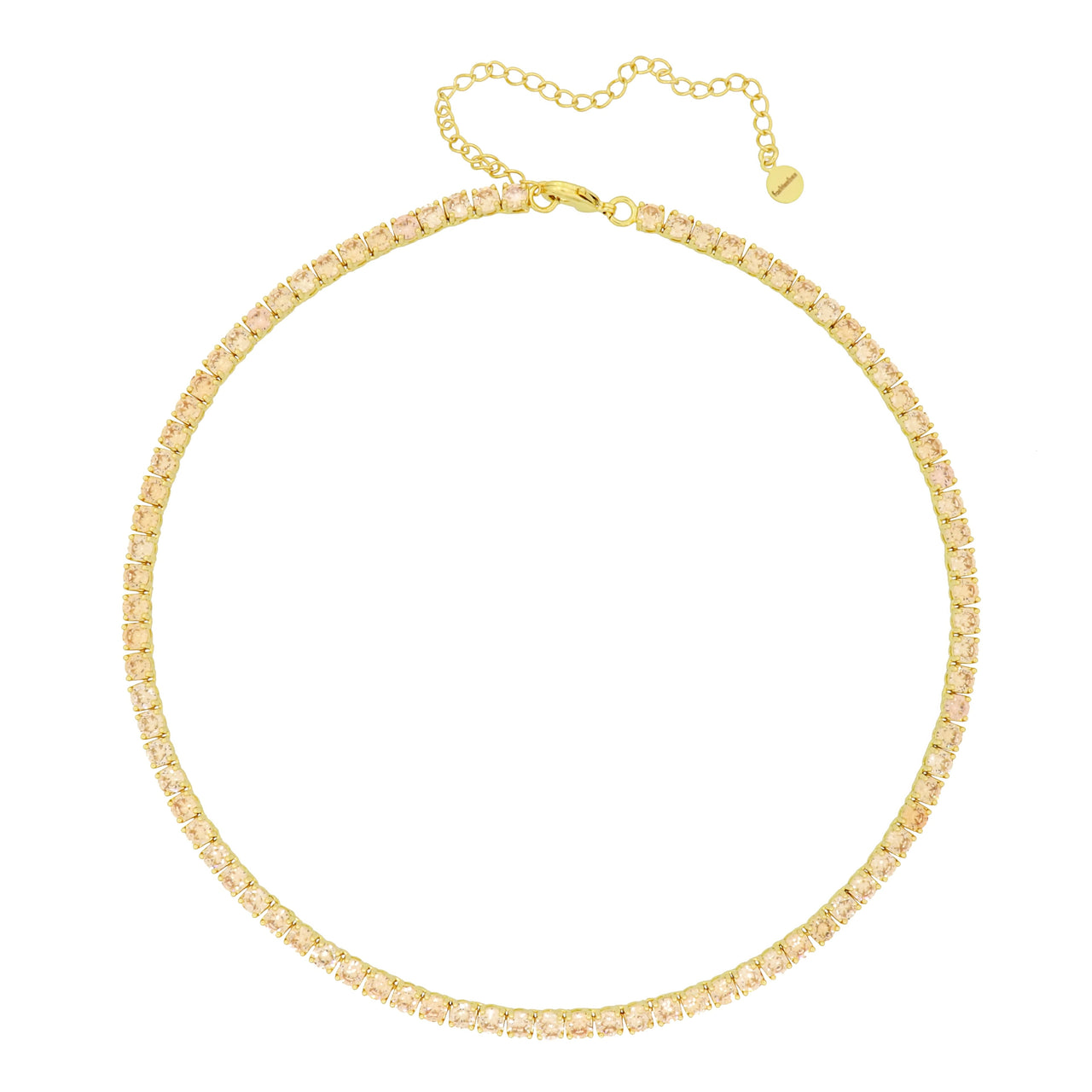 Gigi Tennis Necklace Champagne Gold 4mm