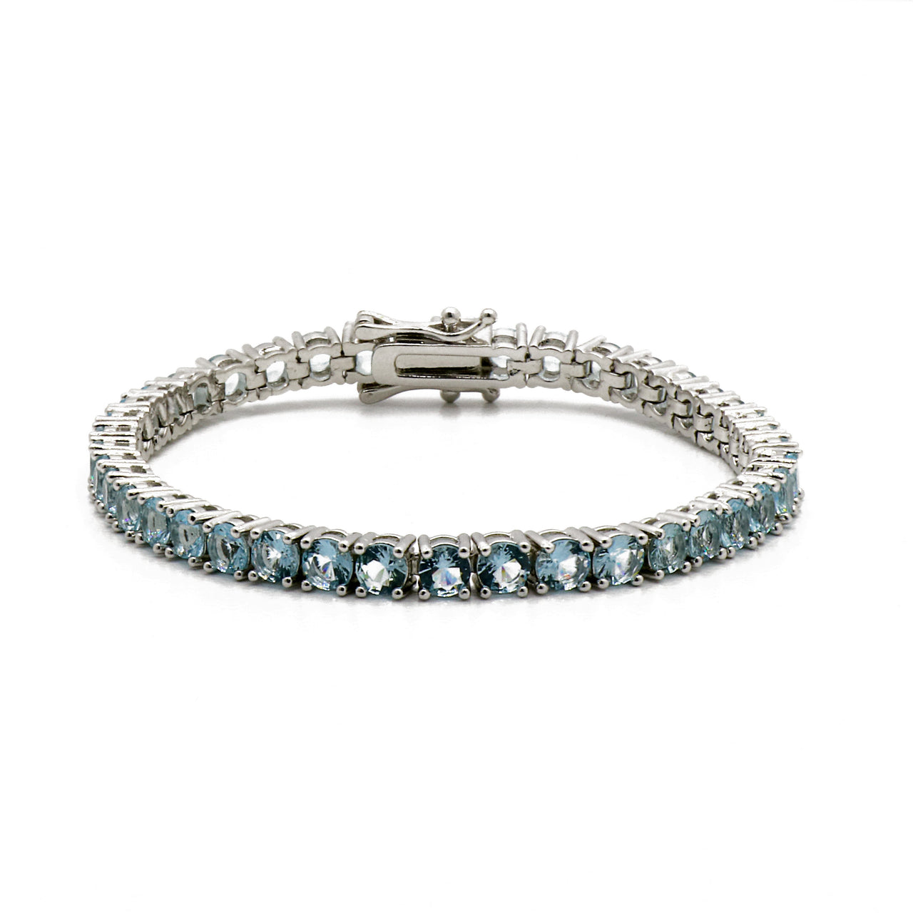 Gigi Tennis Bracelet Sky/ Silver